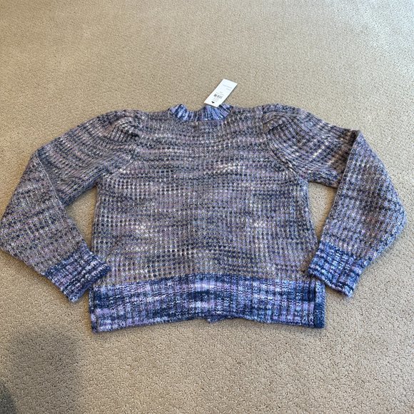 Design History Cardigan Sweater Chunky Marled V-Neck Cropped MEDIUM #M8043X NWT - Picture 11 of 12